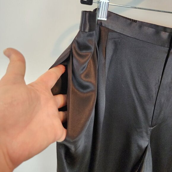 Dana Buchman Woman 100% Silk Pleated Front Trouser Pants‎ Straight Leg Lined 22 - Picture 3 of 8